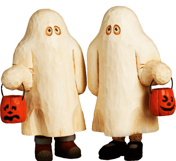 Wood Carved Ghosts